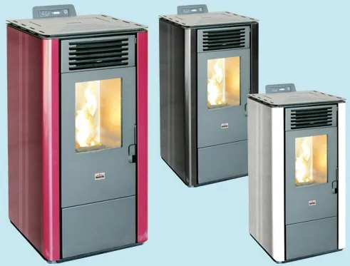 STUFA A PELLET 9,05 KW QUEEN 12 BORDEAUX 44x47xH100 cm