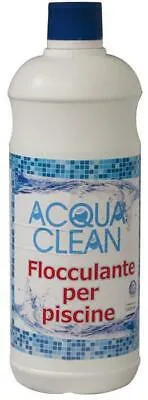 TRATTAMENTO PISCINA FLOCCULANTE LIQUIDO PER ACQUA INTORPIDITA ACQUA CLEAN LT.10