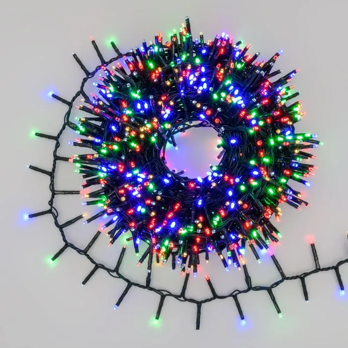 LUCI DI NATALE 300 LED MULTICOLOR + 8 GIOCHI LUCE PER ESTERNO