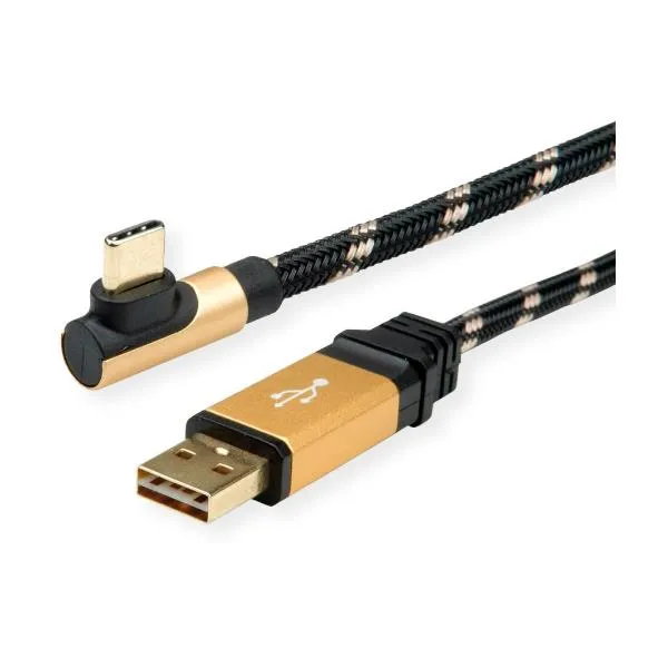 CAVO USB A-C M/M MT.0.8M ANGLED