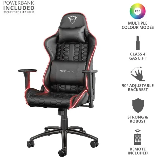 TRUST GXT716 RIZZA RGB LED CHAIR