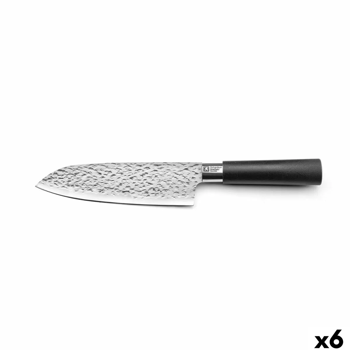 Coltello Santoku Richardson Sheffield Katana Nero Metallo Bachelite 17,5 cm (6 Unità)