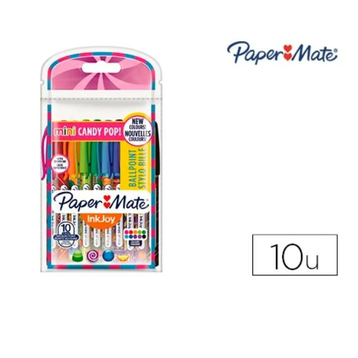 Penna a inchiostro liquido Paper Mate 2022692 Viola Multicolore (10 Unità)