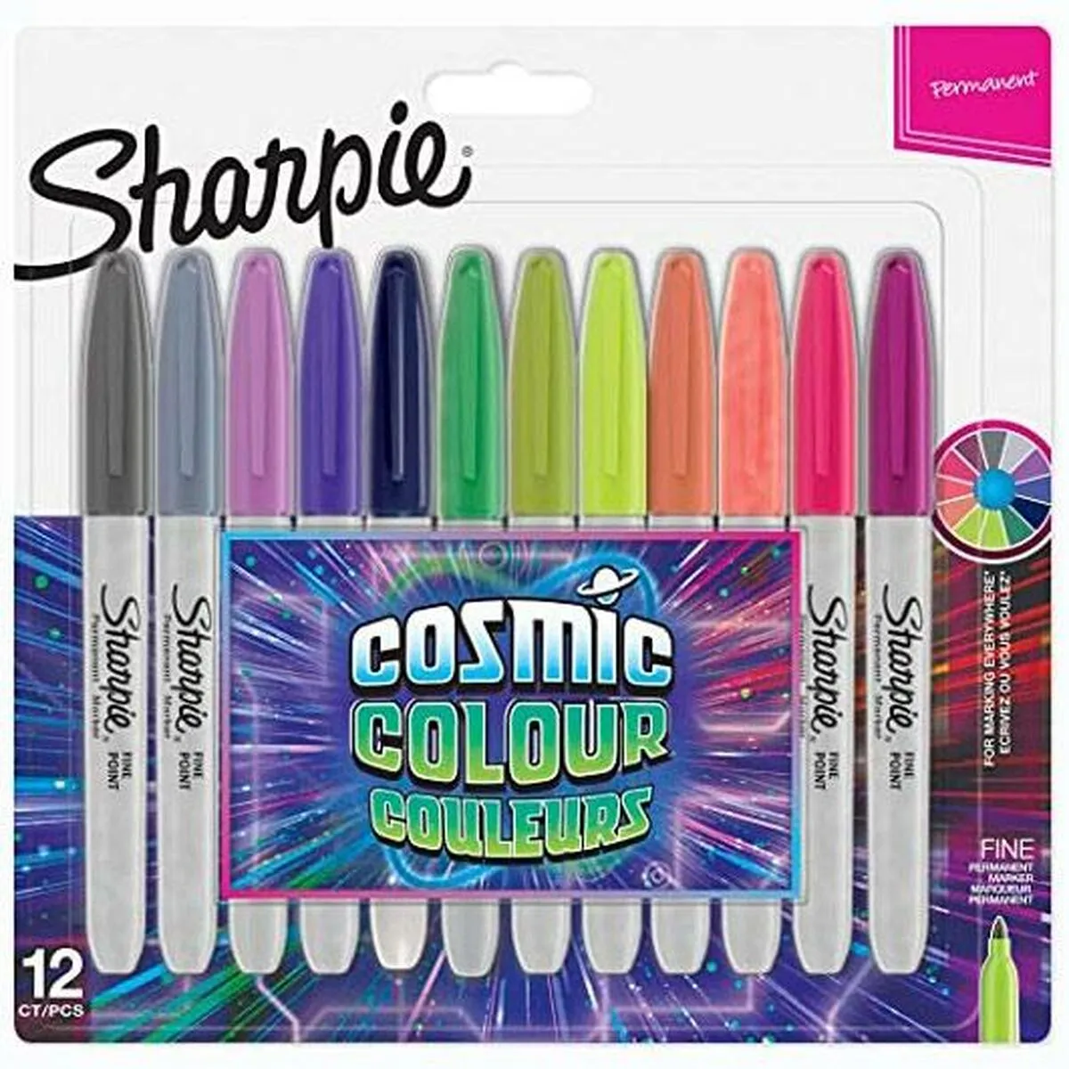 Set di Pennarelli Sharpie Cosmic Multicolore 12 Pezzi