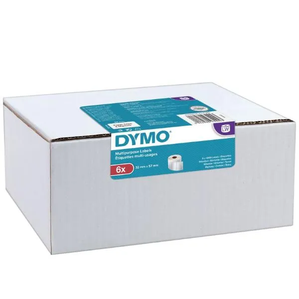 CF6ETICHETTE DYMO LW57X32 MM-BIANCO