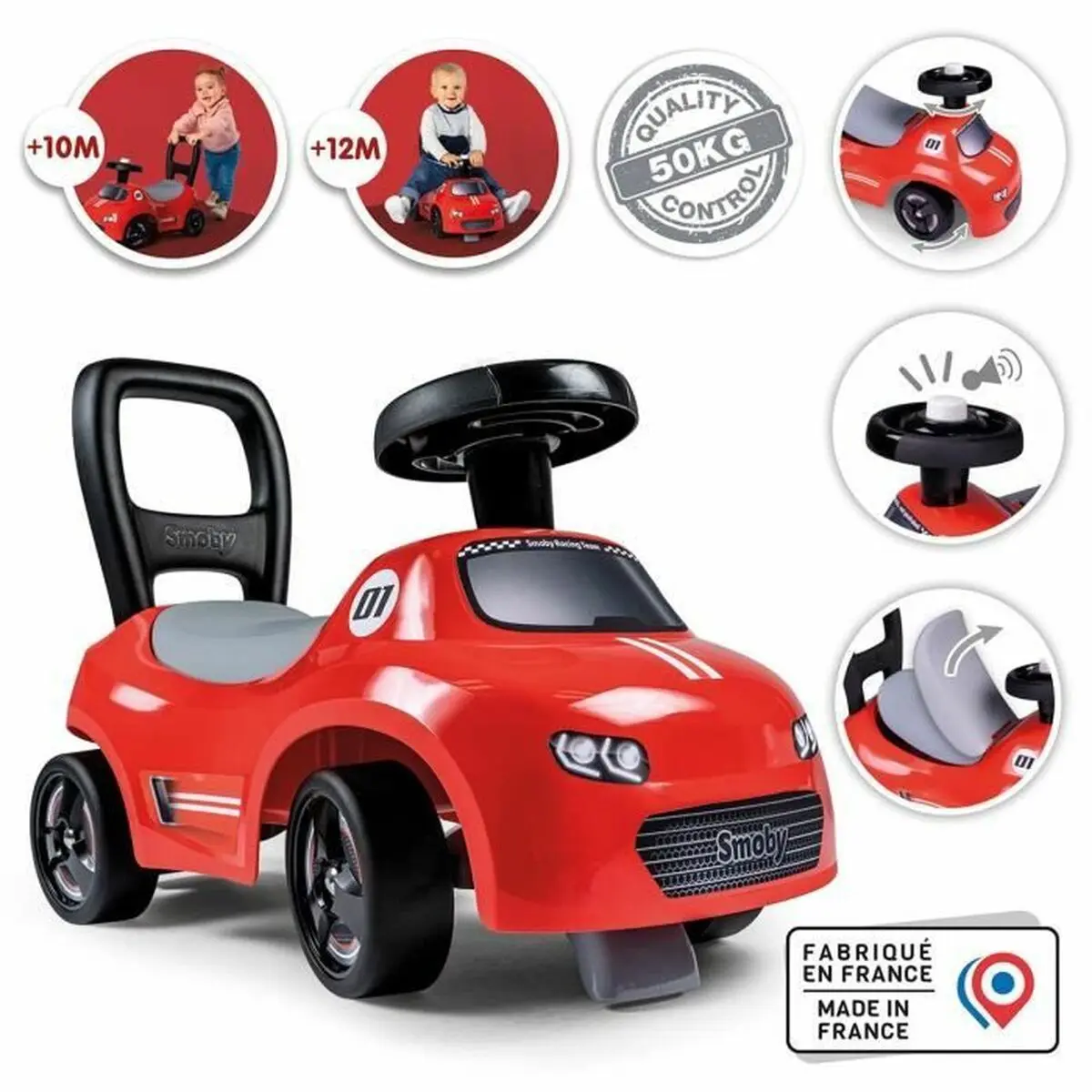 Cavalcabili Smoby Nero Rosso 2 in 1