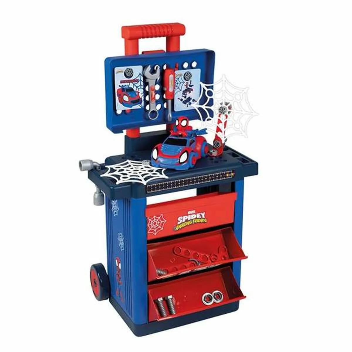 Set attrezzi per bambini Spidey Trolley 73 x 39 x 26,5 cm