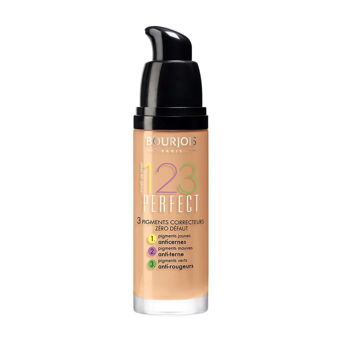 Base per Trucco Fluida Bourjois 123 Perfect Nº 55 Dark Beige Spf 10 30 ml