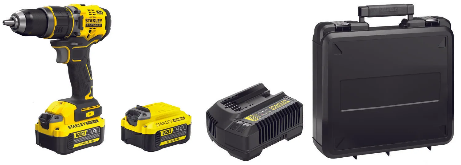 TRAPANO STANLEY FATMAX BATTERIA LITIO 18V SFMCD 721M2K CON CARICA BATTERIA E VALIGETTA