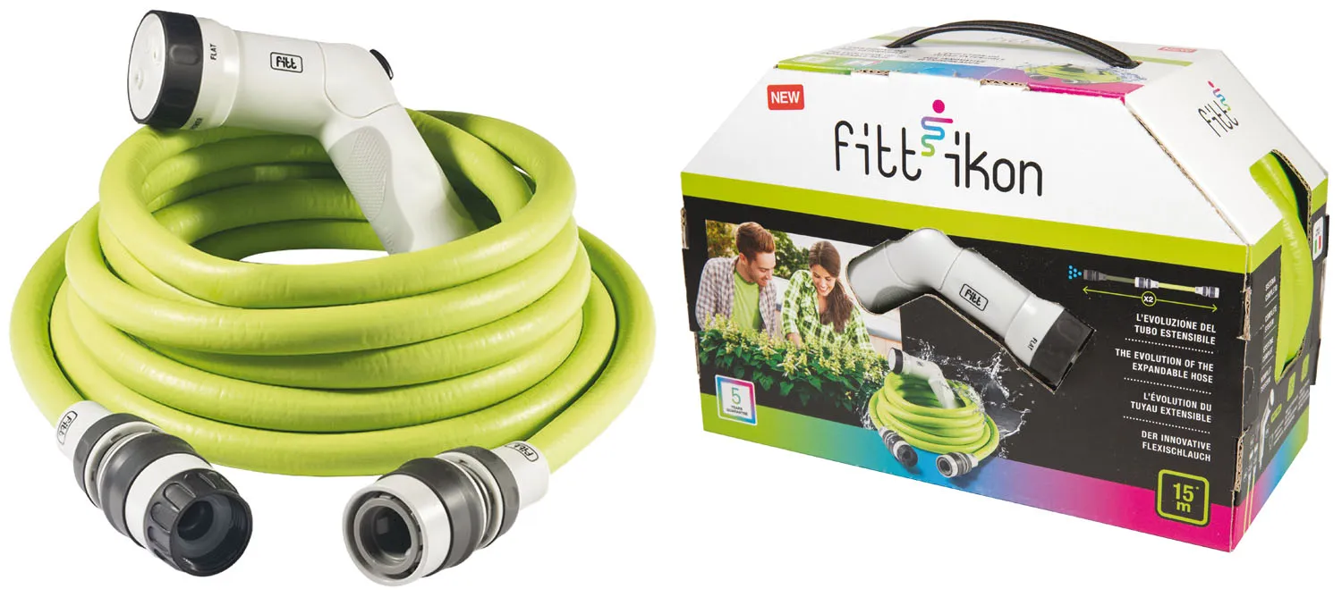 KIT IKON TUBO ESTENSIBILE 1/2 ROTOLO 15 MT. COLOR LIME