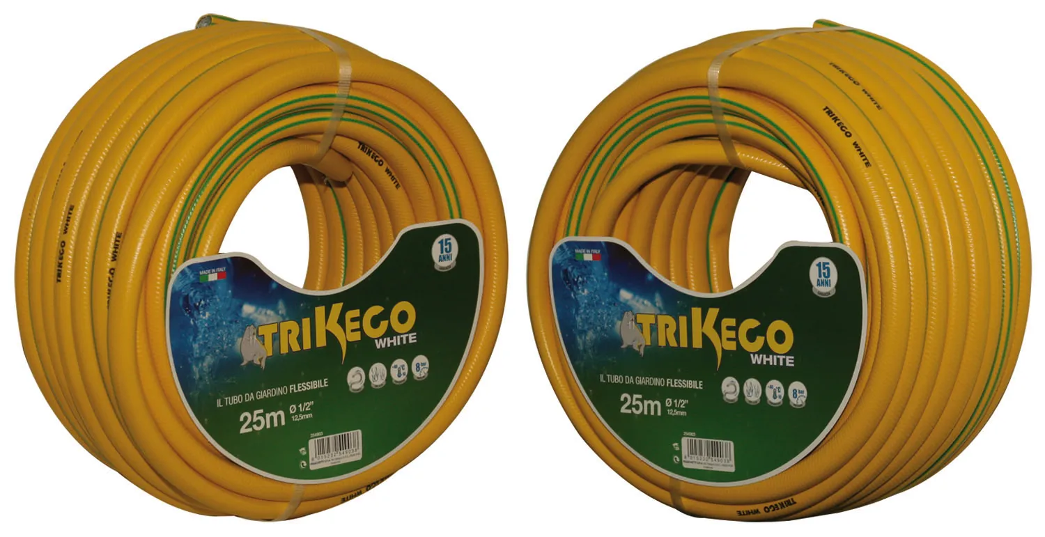 TUBO MAGLIATO IRRIGAZIONE TRIKECO WHITE 1/2'' ROTOLO 15 MT.