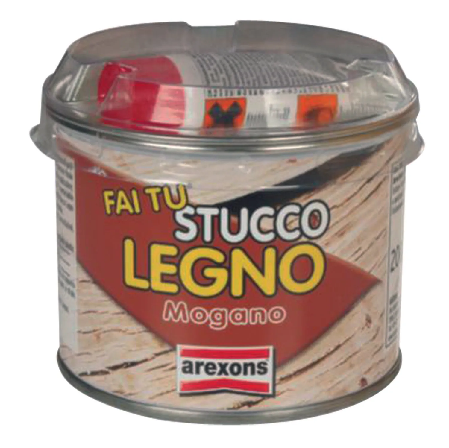 KIT FAI TU STUCCO LEGNO PASTA BICOMPONENTE  200GR. RESINE VERNICIABILE  MOGANO