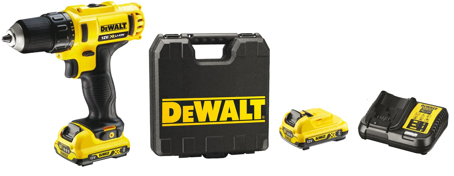 TRAPANO DEWALT BATTERIA LITIO 10,8V DCD 710D2 CON 2 BATTERIE, CARICATORE E VALIGETTA