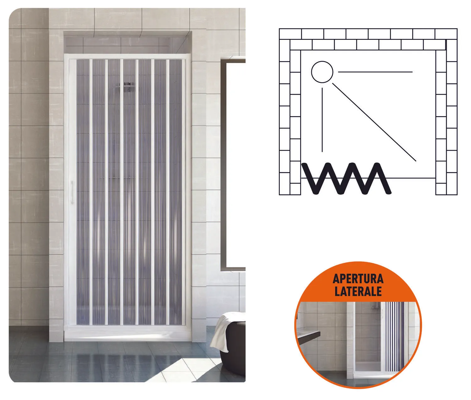 PARETE PER BOX DOCCIA BRIXO PVC MURENA 120