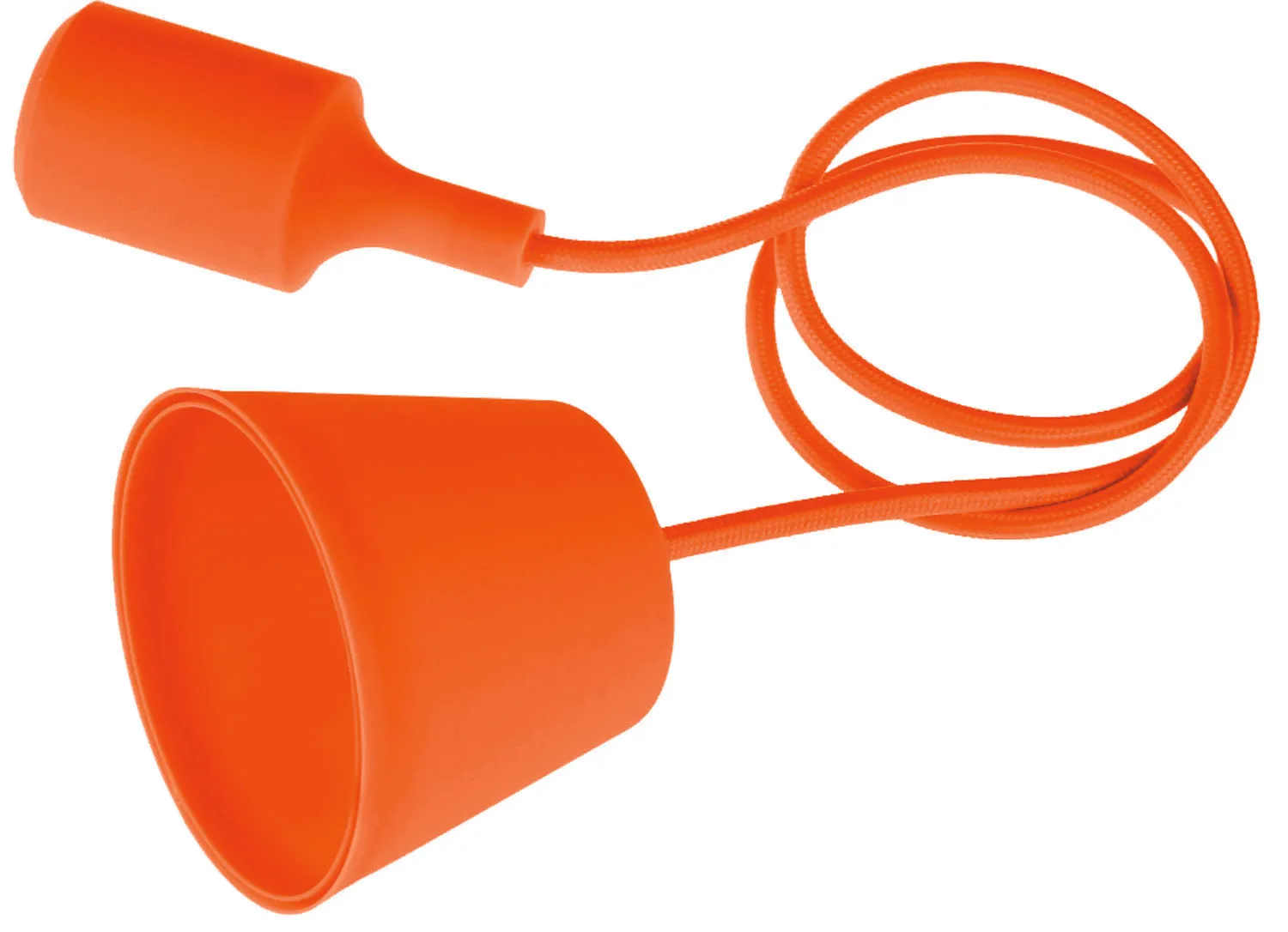 PORTALAMPADA A SOSPENSIONE IN SILICONE FANTASY E27 ARANCIO -FTAR150