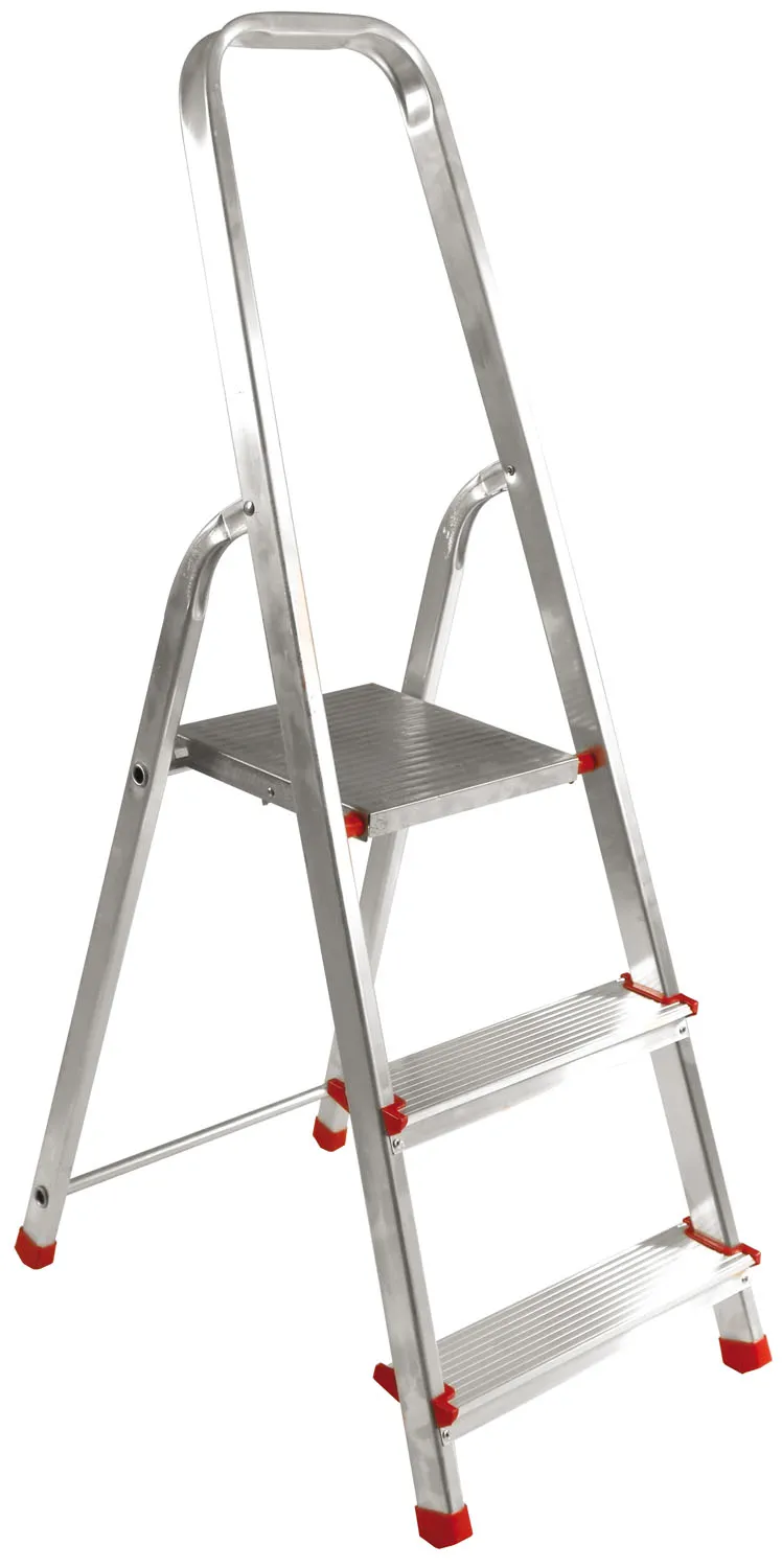 SCALA DOMESTICA GRADINI ANTISCIVOLO + PIATTAFORMA  ALU -STEP UP PROMO -GR3