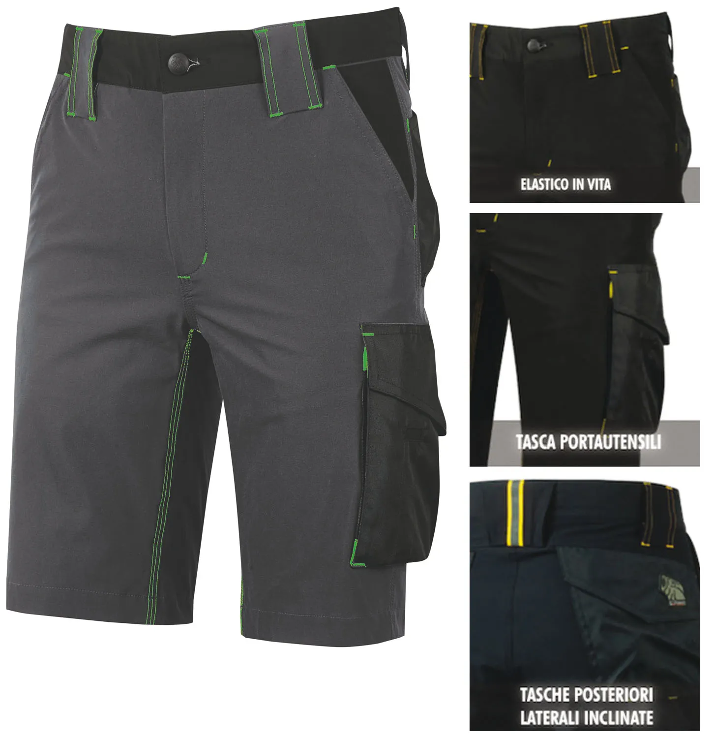 BERMUDA PANTALONCINI DA LAVORO U-POWER MERCURY RL - M