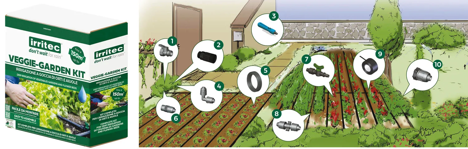 KIT IRRIGAZIONE A GOCCIA VEGGIE-GARDEN