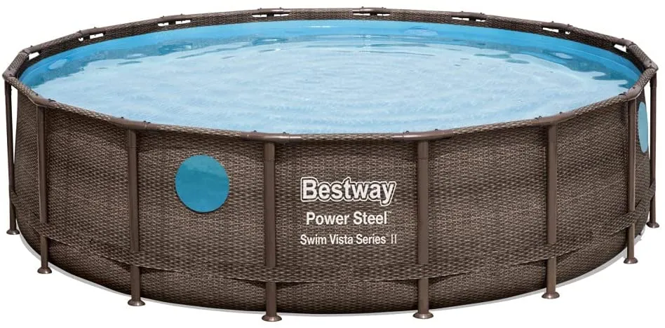 Piscina Bestway 56725 Fuori Terra Power Steel Swim Vista da 488 x 122 cm