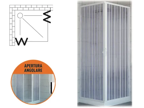 BOX DOCCIA ESTENSIBILE IN PVC BRIXO MARLIN 90X90