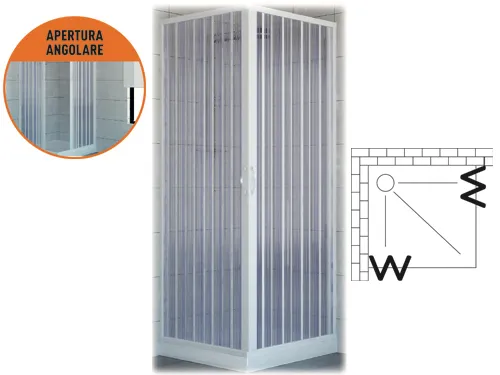 BOX DOCCIA ESTENSIBILE IN PVC BRIXO BALENA 80X120