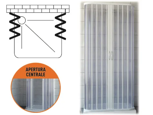 BOX DOCCIA ESTENSIBILE IN PVC BRIXO ORCA 80X80X80