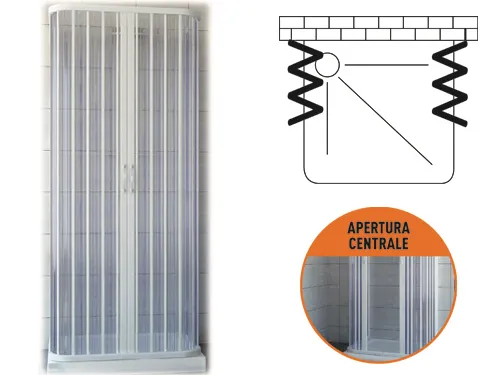 BOX DOCCIA ESTENSIBILE IN PVC BRIXO MANTA 90X90X90