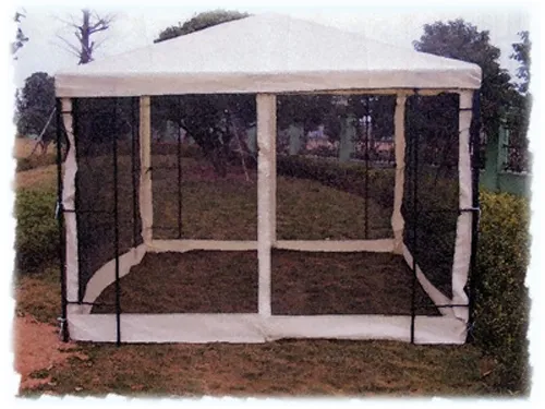 SET TELI ZANZARIERA PER GAZEBO 3x3MT colore nero