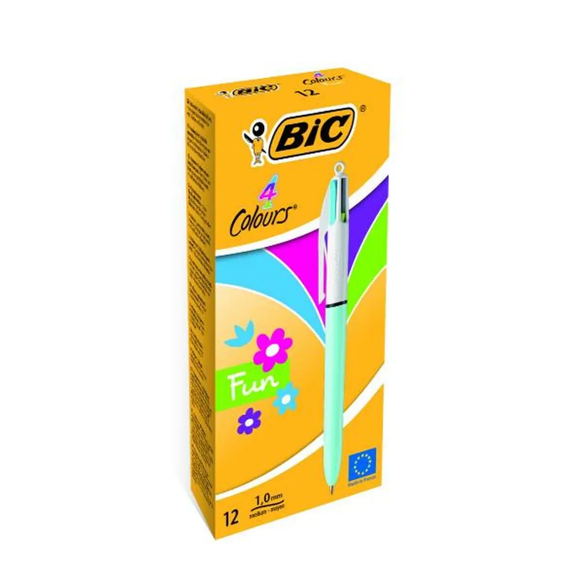 Penna a inchiostro liquido Bic 982870 1 mm 0,32 mm Verde Multicolore Turchese (12 Unità)