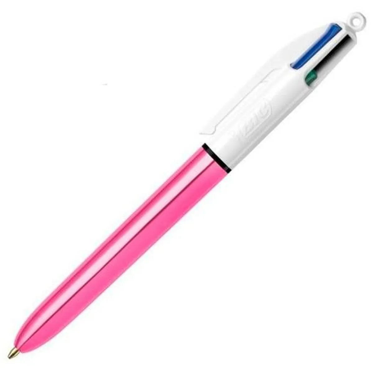 Penna Bic Shine Silver Bianco Rosa (12 Pezzi)