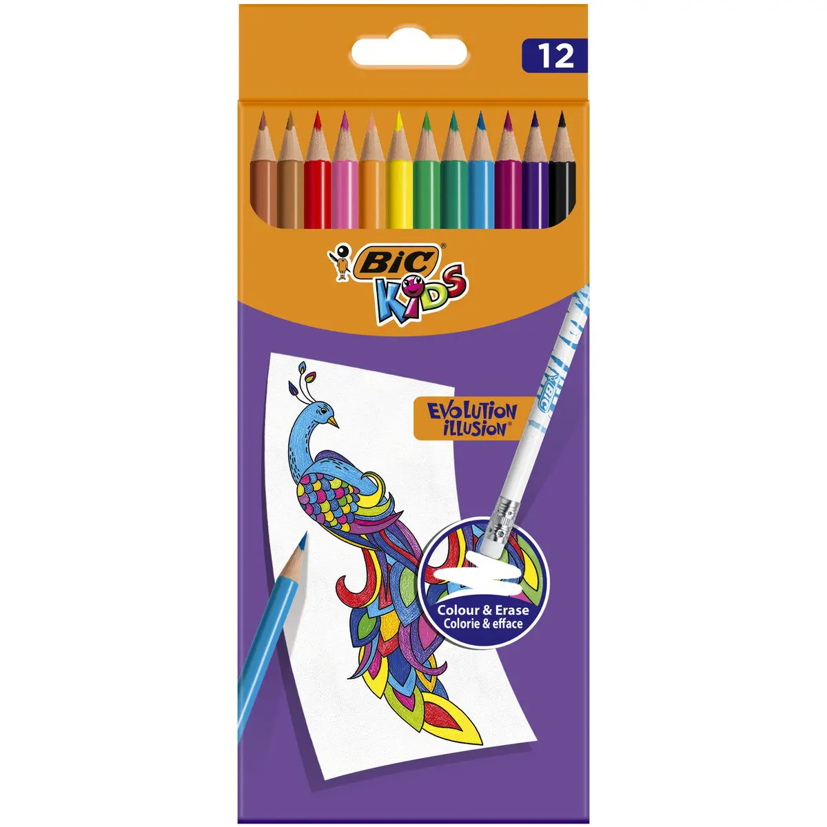 Matite colorate Bic 987868 Multicolore Cancellabile