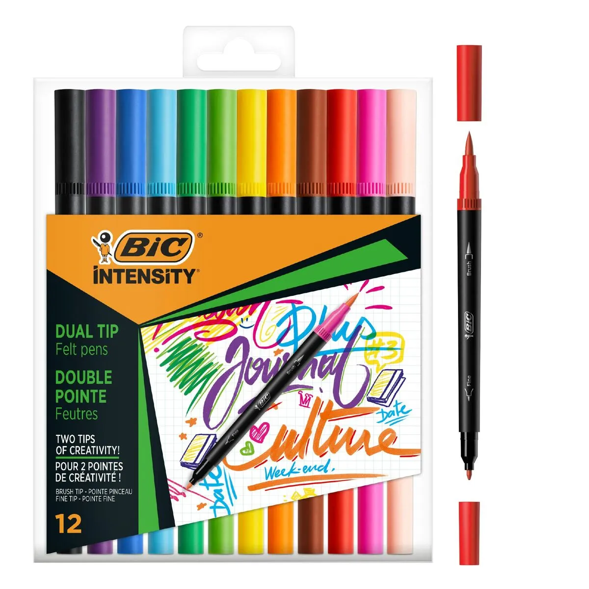 Set di Pennarelli Bic Intensity 12 Pezzi Multicolore