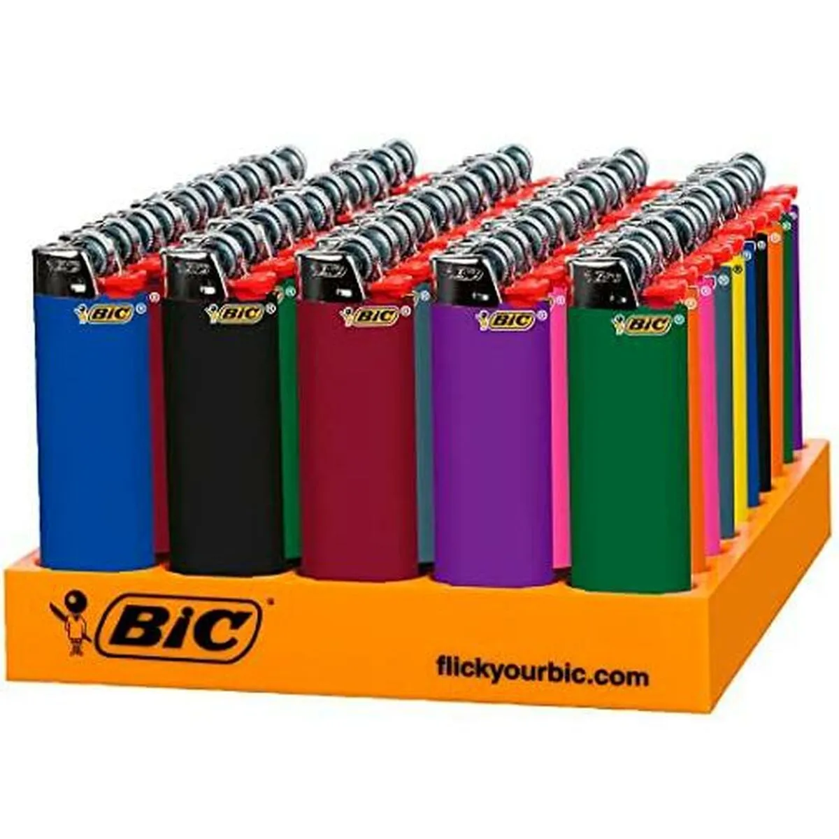 Accendino Bic J26 Multicolore 50 Pezzi 50 Unità