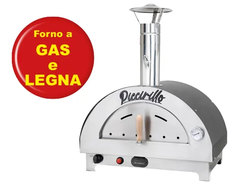 FORNO A GAS/LEGNA BELLA NAPOLI PICCIRILLO IN ACCIAIO INOX PER PANE E PIZZA