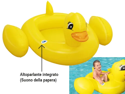 GONFIABILE PER BAMBINI MARE/PISCINA PAPERA SPEAKER BESTWAY-34151