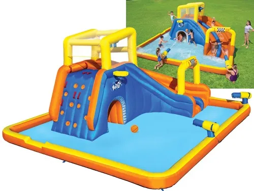 PISCINA PARCO ACQUATICO GONFIABILE PER BAMBINI SUPER WATERWAY BESTWAY 551x502x265 cm -53377