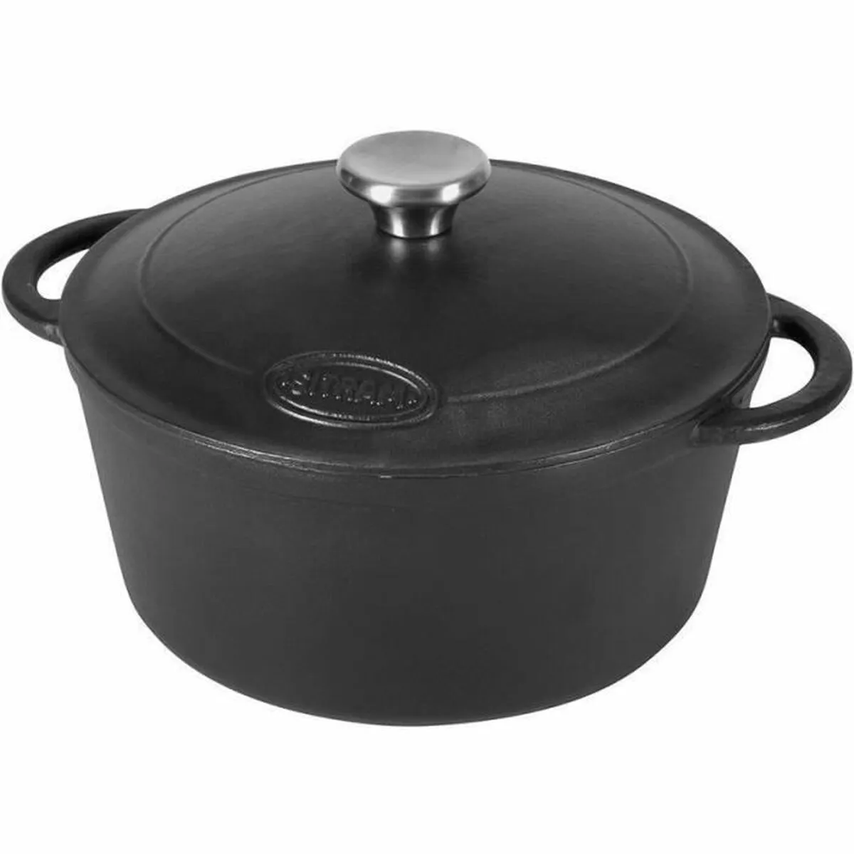 Pentola Sitram Ø 24 x 12 cm Nero 4 L Ferro Fuso