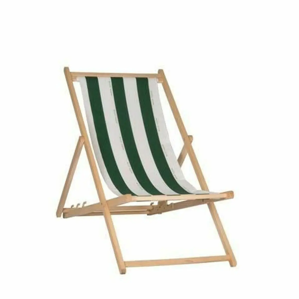 Lettino Jardin Prive Cancale Dungi Bianco/Verde legno di faggio (132 x 55 x 35 cm)