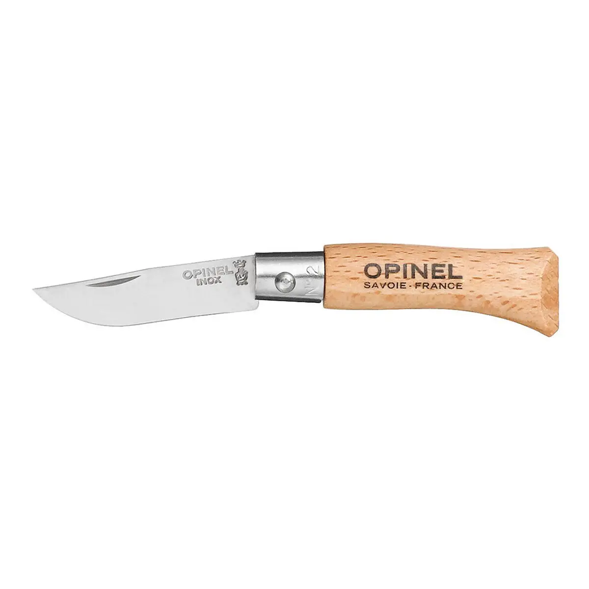 Coltello a serramanico Opinel Nº2 Acciaio inossidabile legno di faggio 3,5 cm