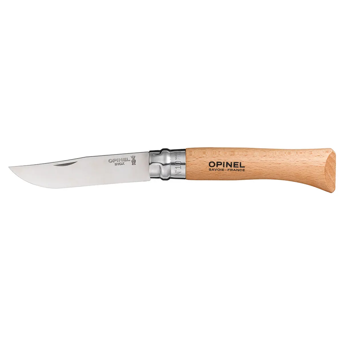 Coltello a serramanico Opinel Nº10 Acciaio inossidabile legno di faggio 10 cm