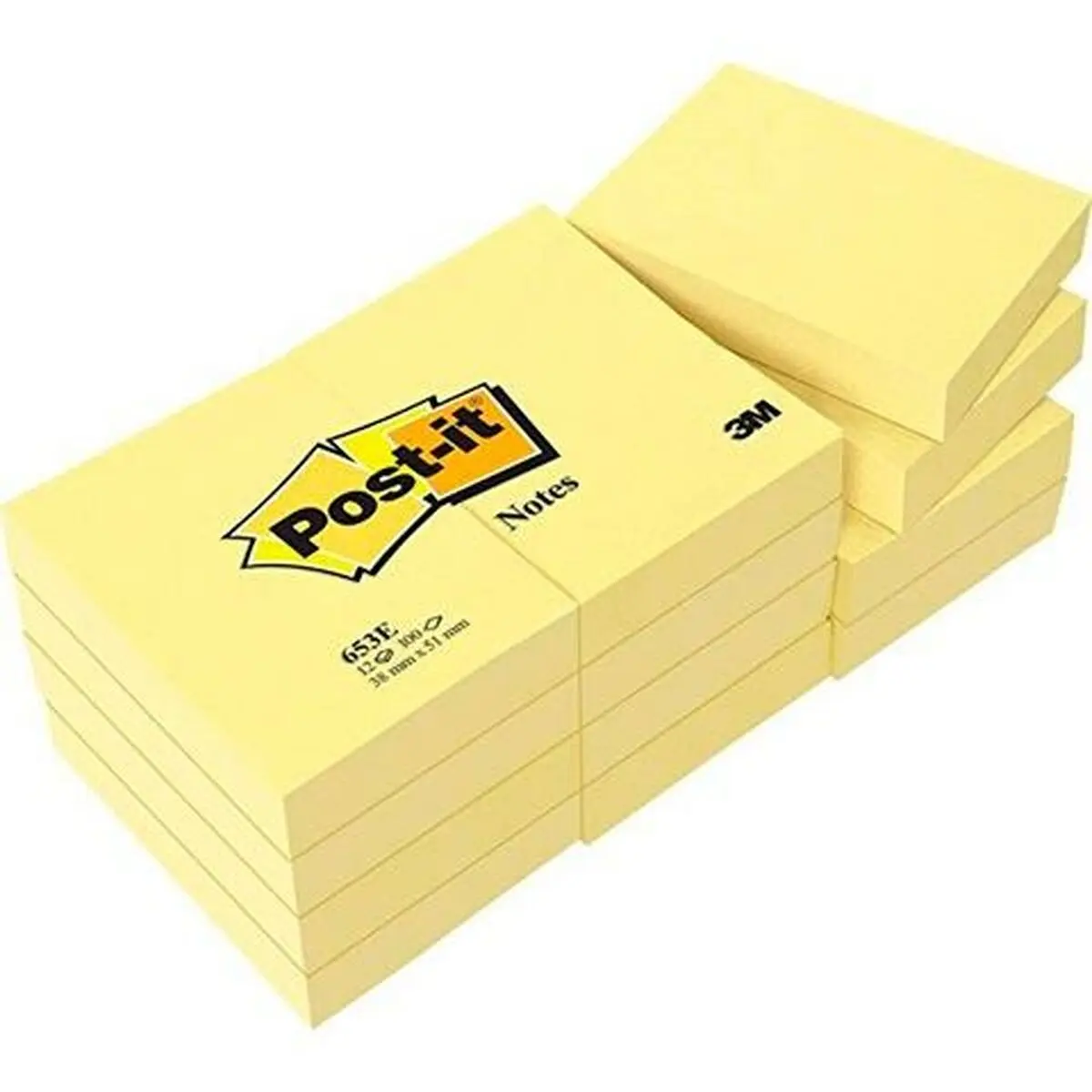 Note Adesive Post-it Canary Giallo 38 x 51 cm 12 Unità