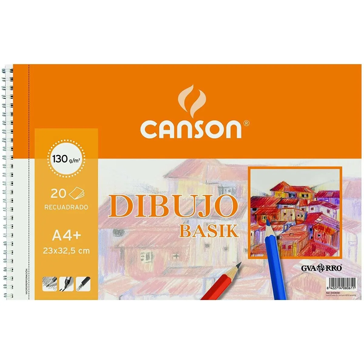 Blocco da disegno Canson Basik Con cornice Microforata 130 g/m²