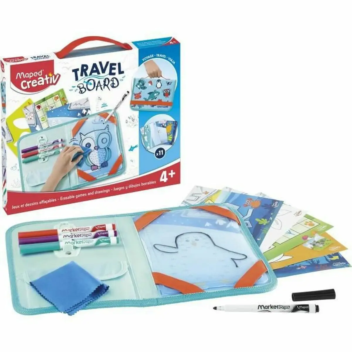 Set da Disegno Maped Travel Board 18 Pezzi