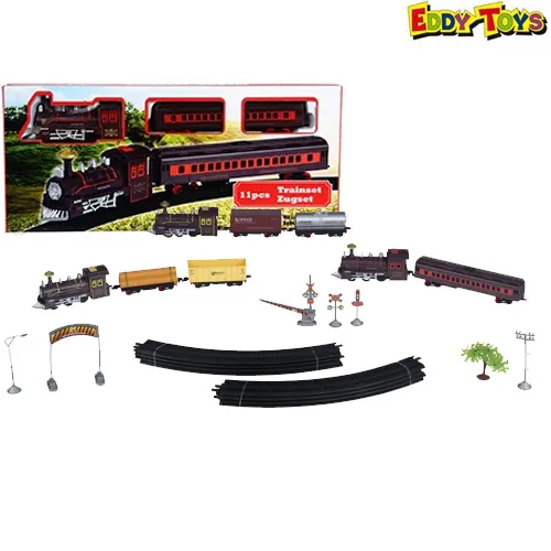 Treno Con Accessori 11 PZ Trenino Modelli Assortiti Playset Giocattolo Trenini