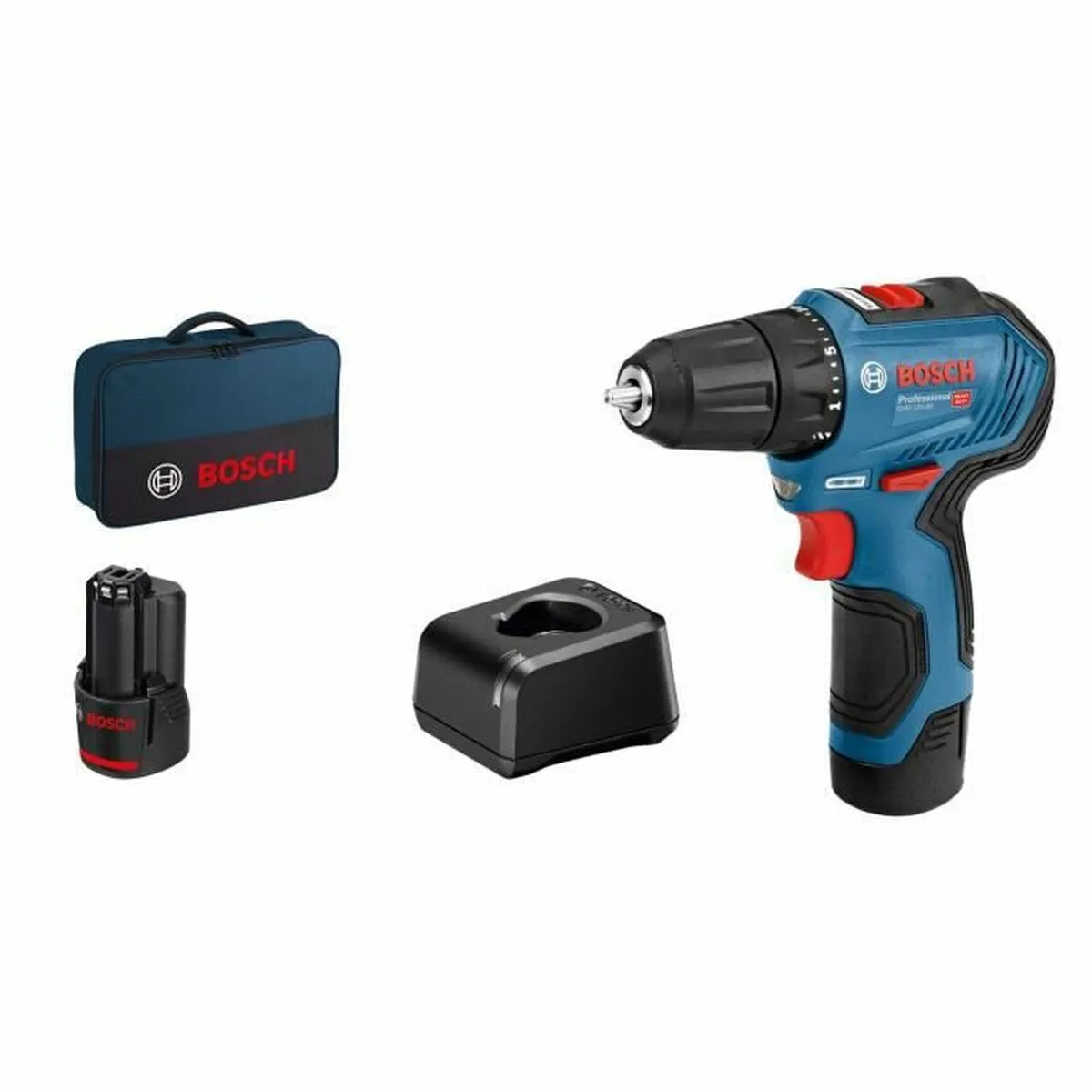 Trapano con cacciavite BOSCH GSR 12V-30 (2 Unità)