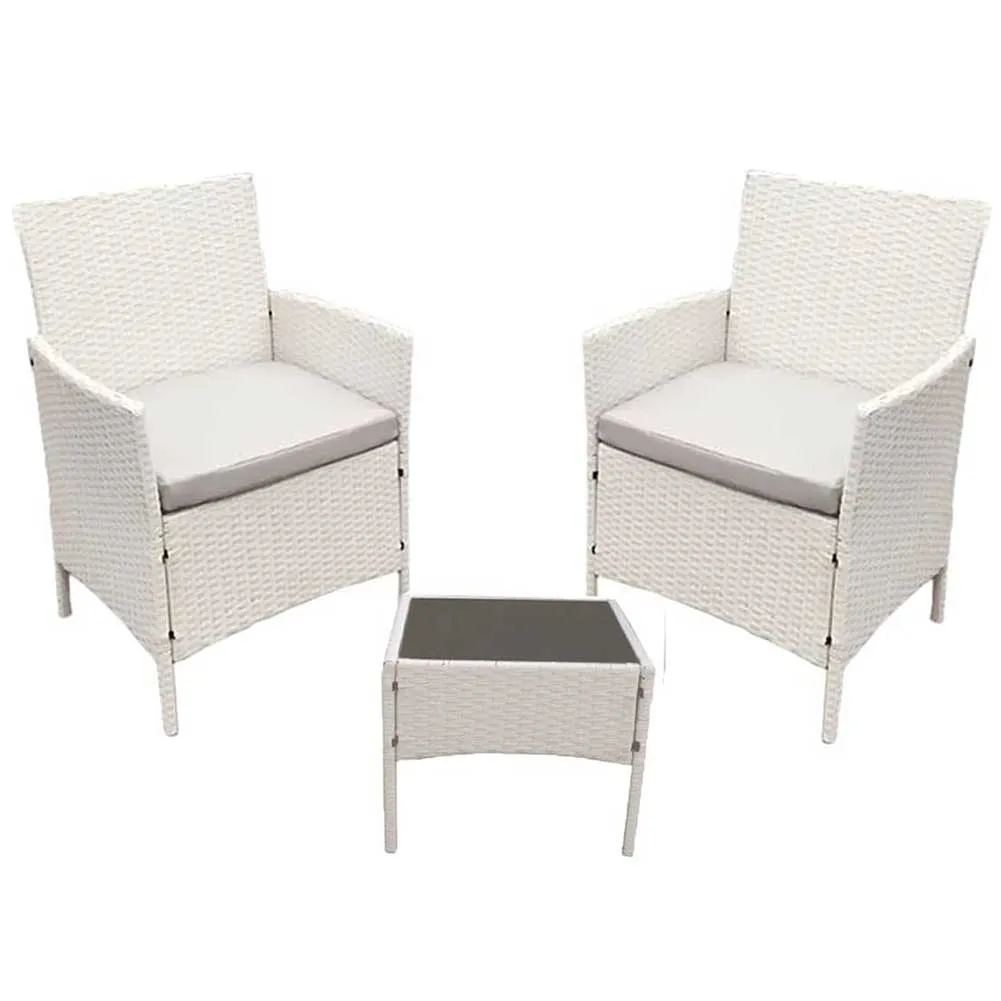 Set Salotto Completo Sedie Poltrone Tavolino Polyrattan Arredo esterno Giardino