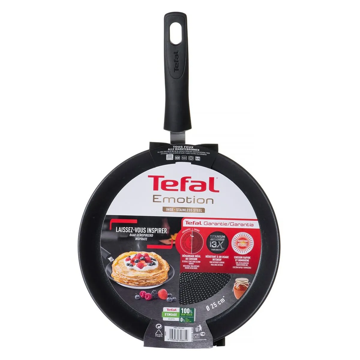 Padella per Crêpe Tefal E3003804 Nero Acciaio inossidabile Alluminio Ø 25 cm