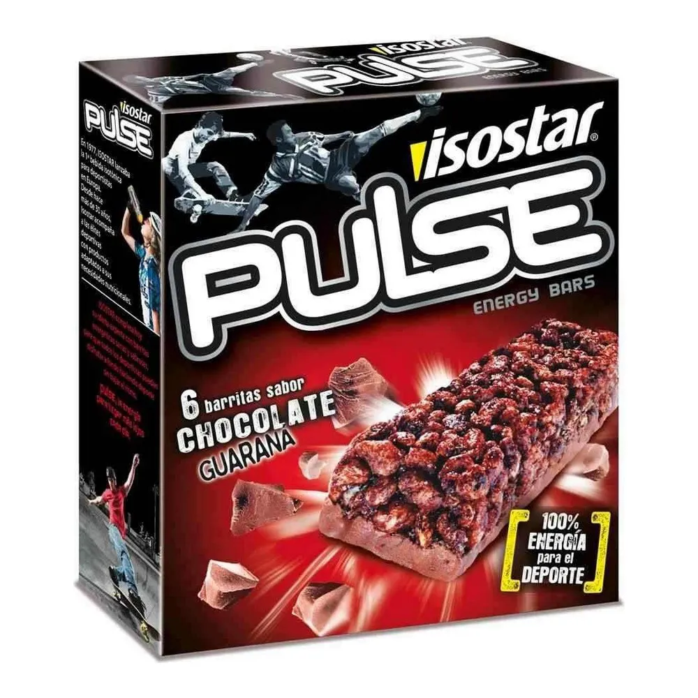 Barretta Energetica Isostar Pulse Cioccolato Guaranà (6 uds)