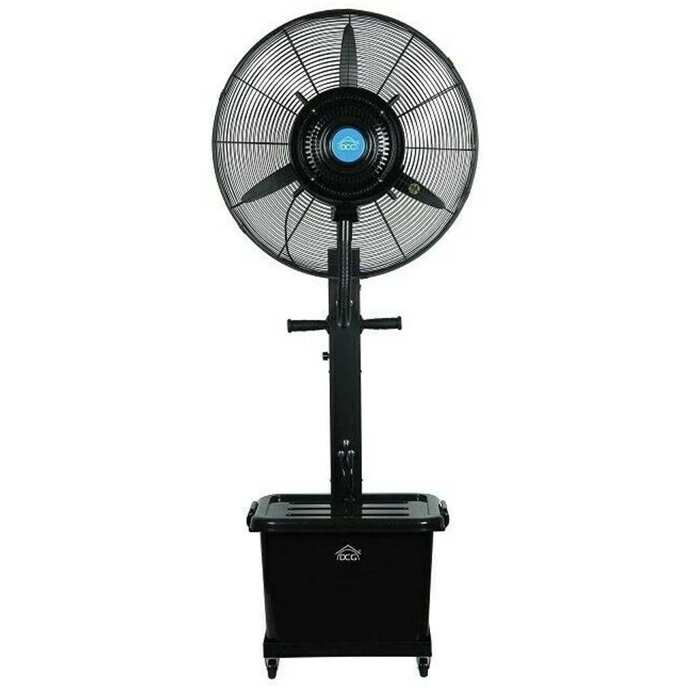 Ventilatore Piantana Colonna Nebulizzatore Pale 66cm 260W 3 Velocita per Esterno