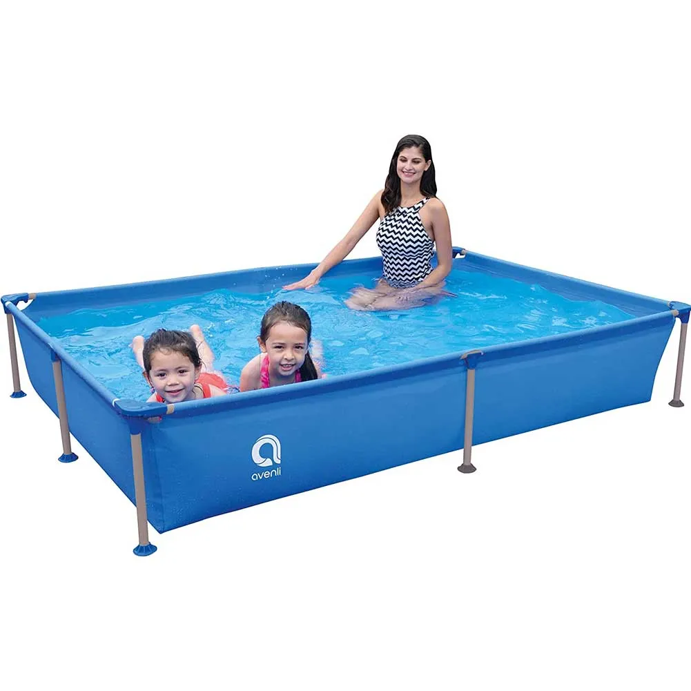 Piscina Fuoriterra Bambini 228x160x42 Rettangolare Struttura Acciaio Giardino